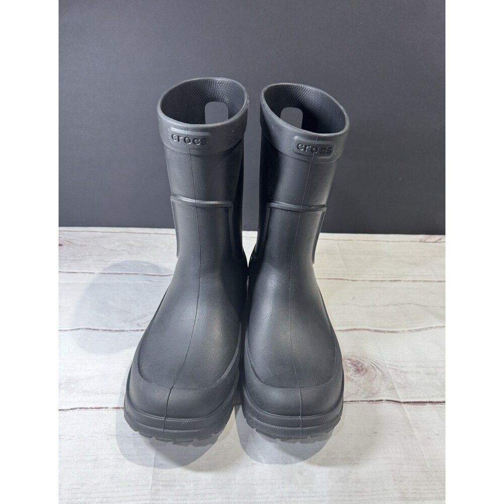 CROCS Men's AllCast Rain Boots Black Rubber Size 8 Medium
